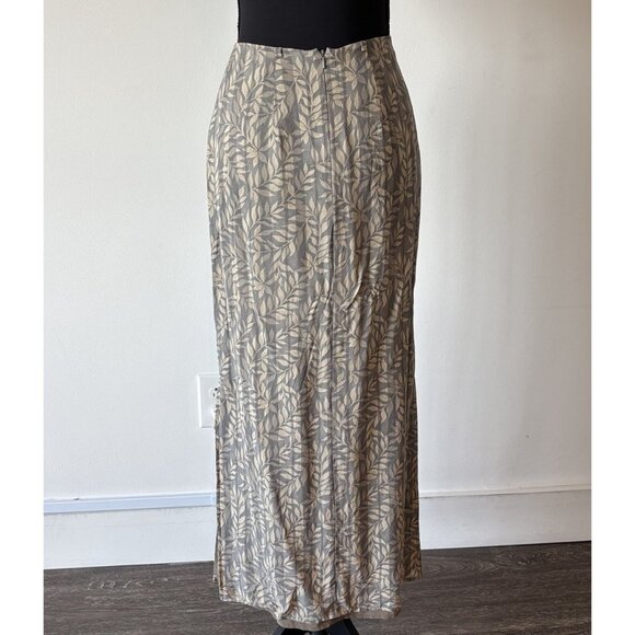 Y2K Banana Republic Womens Silk Midi Skirt Sz 2 Forest Fairy Boho Whimsy - Picture 11 of 15